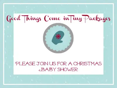 christmas baby shower ideas