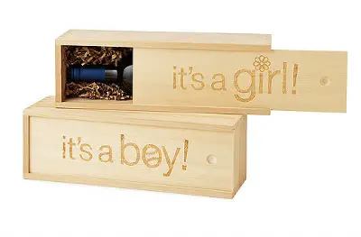 personalized baby shower gift wine box